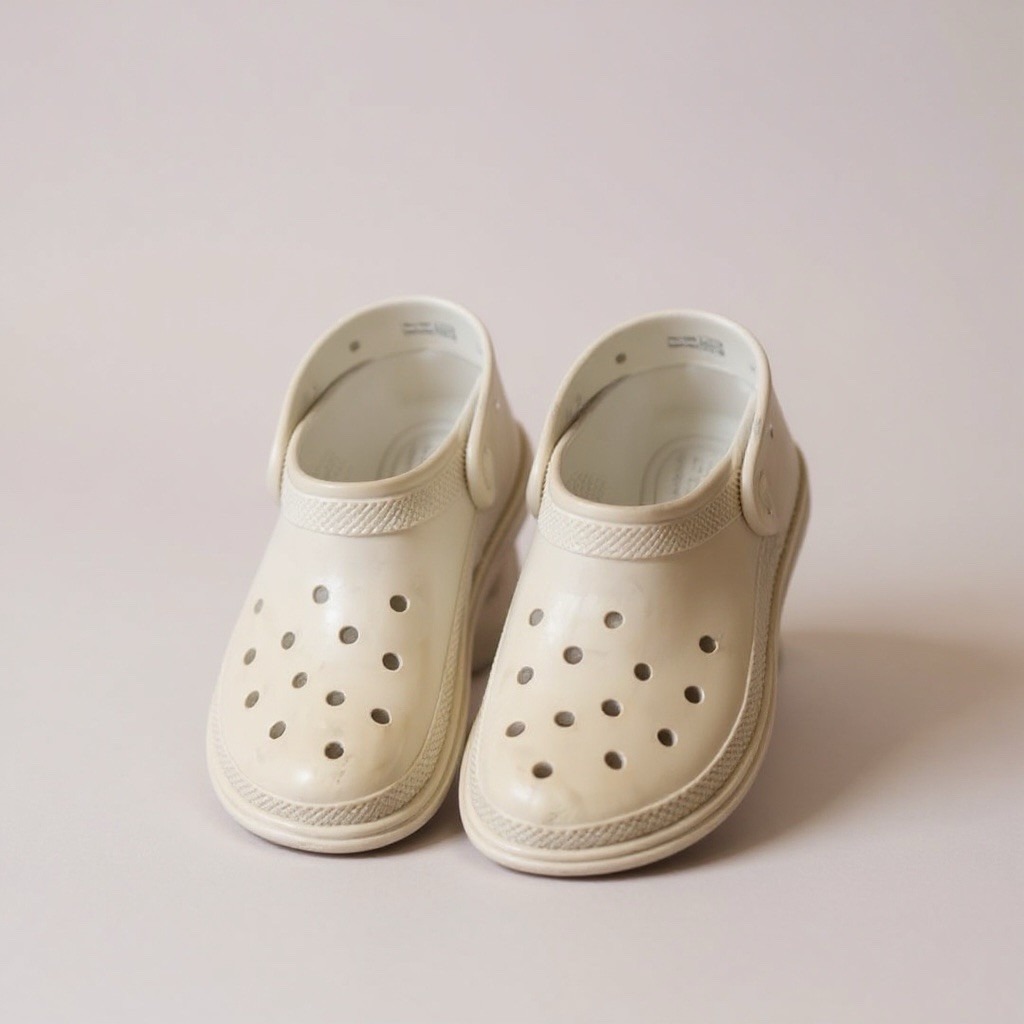 Iconic Crocs Comfort White Platform Men's Size 7 Women's 9